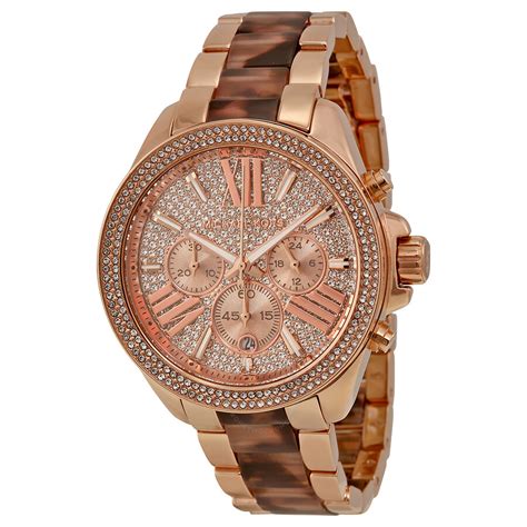 tortoise and horn michael kors watch|Michael Kors pave watch.